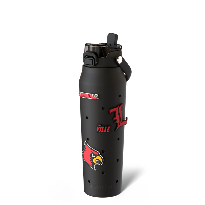 Bottle 32oz Louisville Cardinals Skin + Budz Bundle